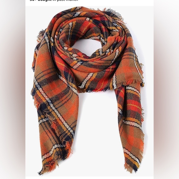 ✨⚡️💥American Trends Women Scarf Plaid Tassel Soft Warm Blanket Scarves ShawlWrap - Picture 3 of 10